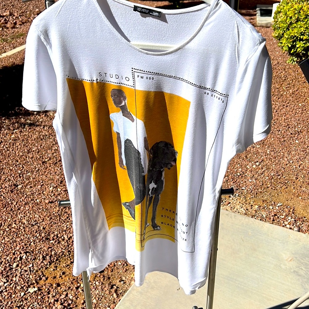 Cool ZARA t-shirt printer to design on the front side🔥missing some diamonds🔥